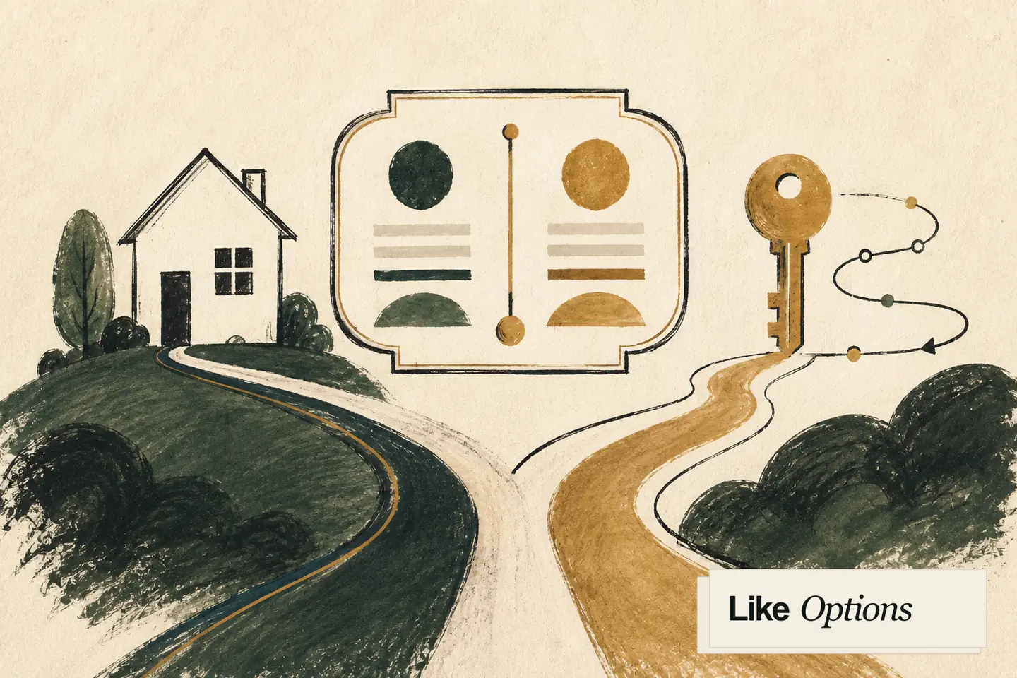 Balanced comparison of a home path and a flexible renting path